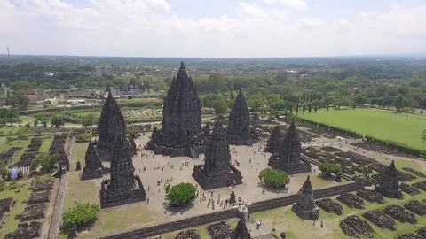 Prambanan Temple Compounds, Java, Indonesia Video stock 129759285