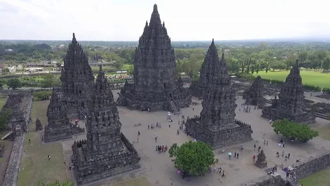Prambanan Temple Compounds, Java, Indonesia Video stock 129759287
