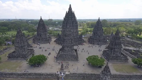 Prambanan Temple Compounds, Java, Indonesia Video stock 129759325