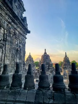 Prambanan temple on Java island, Indonesia. An ancient Hindu temple, a UNES.. Fotos de archivo