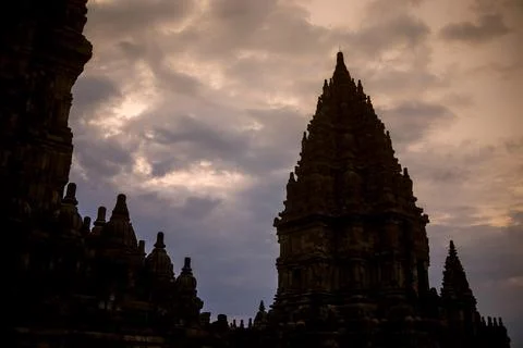 Prambanan Temple In Java, Yogyakarta, Indonesia Stock Photos