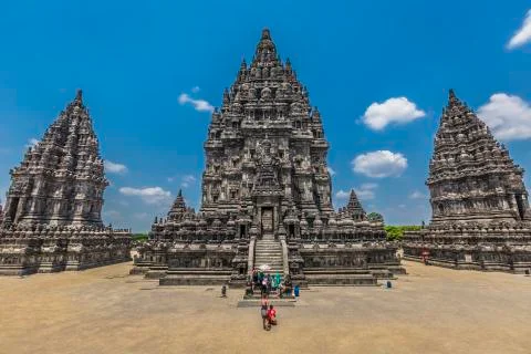 Prambanan temple near Yogyakarta on Java island, Indonesia Stock Photos