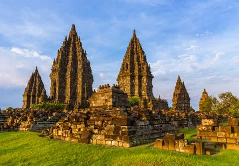 Prambanan temple near Yogyakarta on Java island - Indonesia Stock Photos