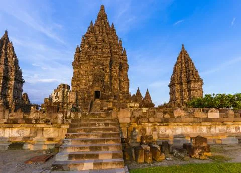 Prambanan temple near Yogyakarta on Java island - Indonesia Stock Photos