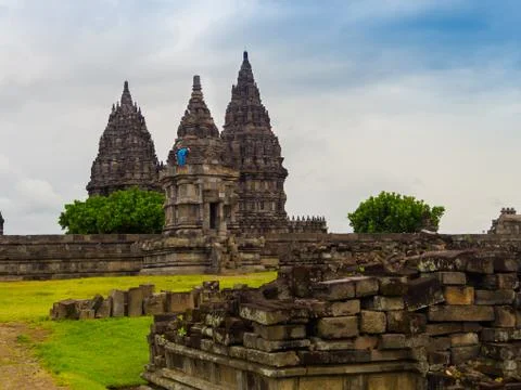 Prambanan temple near Yogyakarta on Java island Indonesia - travel and Fotos de archivo