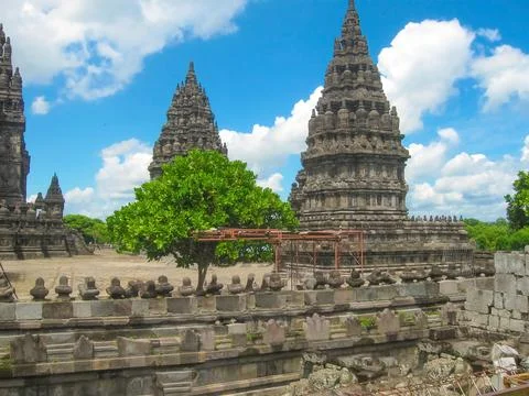 Prambanan temple near Yogyakarta on Java, Indonesia Stock Photos