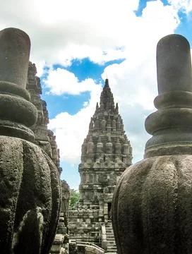 Prambanan temple near Yogyakarta on Java, Indonesia Stock Photos