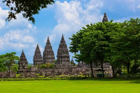 Prambanan temple near Yogyakarta on Java island - Indonesia Prambanan temp... Stock Photos