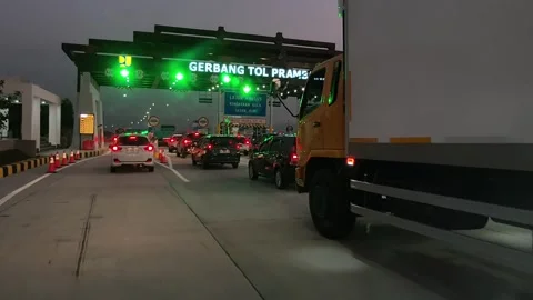 Prambanan Toll Gate Video stock 319414471