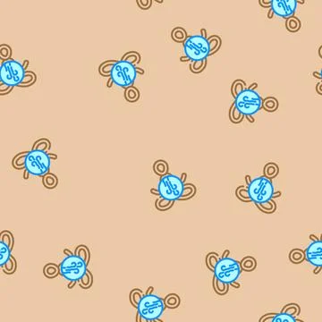 Pranayama ayurveda vector seamless pattern Stock Illustration