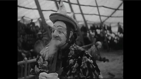 Prancing horses perform tricks in all 3 rings inside this 1930s, early 40s, 3 Stock Footage 118406388