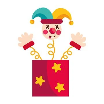Prank box fools day celebration Stock Illustration
