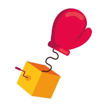 Prank box fools day design Stock Illustration
