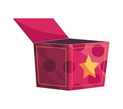 Prank box fools day Stock Illustration