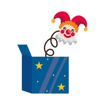 Prank box fools day Stock Illustration