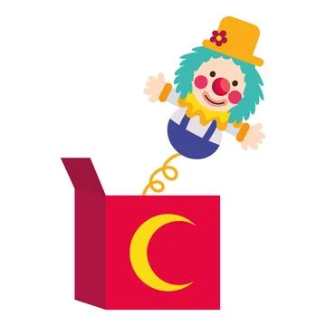 Prank box fools day isolated Stock Illustration
