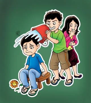 Prank or Bullying Illustration Stock Illustration