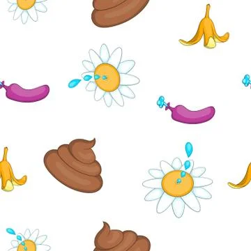 Prank playful actions pattern, cartoon style Stock Illustration