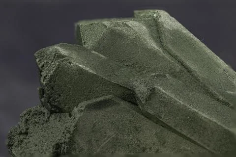 Prase quartz sample on dark background Fotos Stock