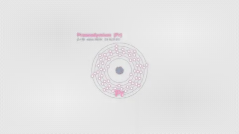 Praseodymium Pr Bohr Atom Model Labeled Animation Video Overlay Alpha 4K 스톡 동영상 339368169