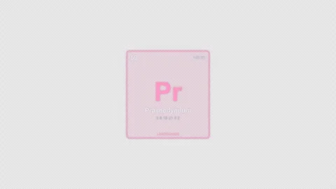 Praseodymium Pr Periodic Table Element Tile Labeled Animation Video Overlay Alph Stockbeeldmateriaal 339368124