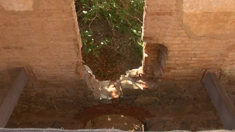 Prat faro lighthouse semaforo window ventana higuera tree abandoned ruins Stock Footage 107186224