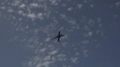 Prat plane jet below zoom 2 Stock Footage 107186299