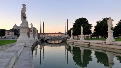 Prato della Valle Square in Padua, Italy Stock Footage 139834653