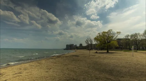 Pratt Beach in Chicago 4K Stock Footage 52527151