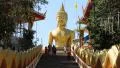 Pratumnak Hill and Big Golden Buddha statue in Pattaya, Thailand HD Footage