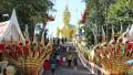 Pratumnak Hill and Big Golden Buddha statue in Pattaya, Thailand HD Footage