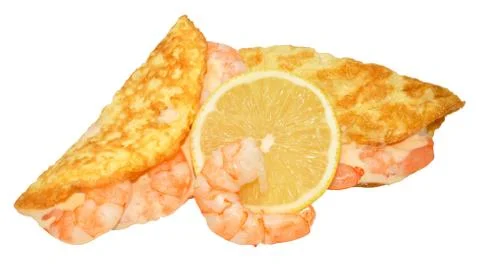 Prawn Filled Omelette Foto stock
