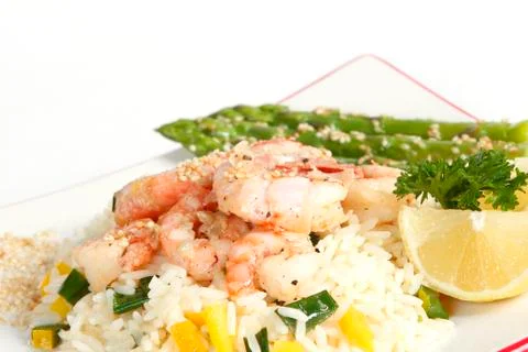 Prawn salad Foto stock