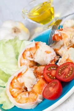 Prawn salad Stock Photos
