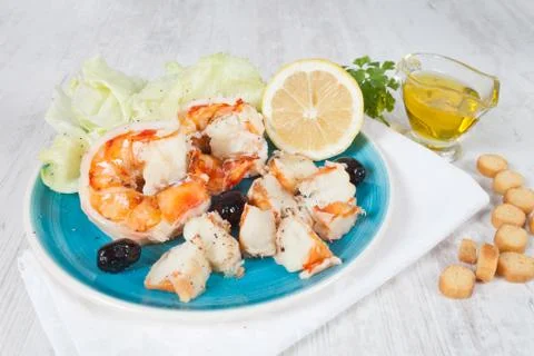 Prawn salad Stock Photos