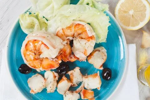 Prawn salad Stock Photos