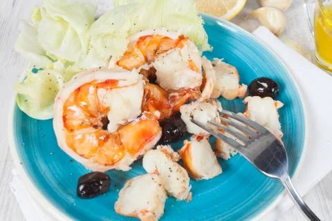 Prawn salad Stock Photos