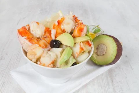 Prawn salad Stock Photos