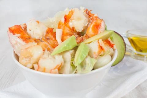 Prawn salad Stock Photos