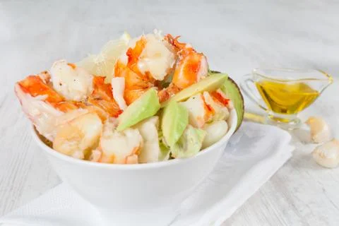 Prawn salad Stock Photos