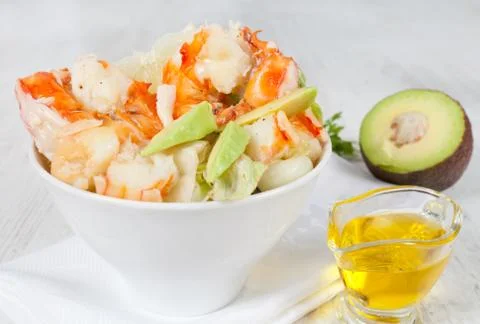 Prawn salad Stock Photos