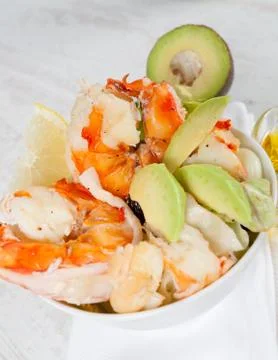 Prawn salad Stock Photos