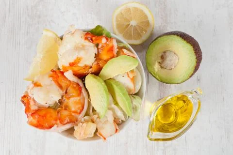 Prawn salad Foto stock