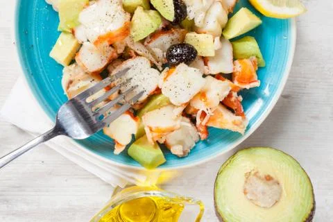 Prawn salad Stock Photos