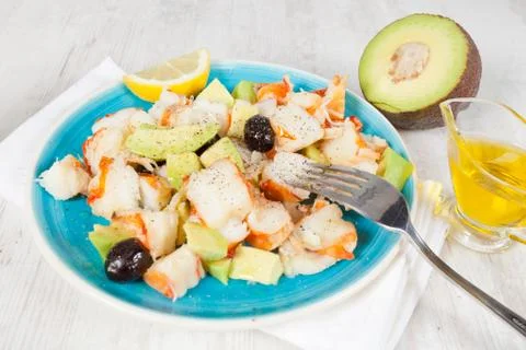 Prawn salad Foto stock