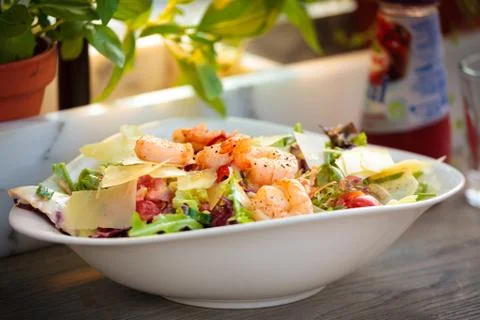 Prawn salad Stock Photos