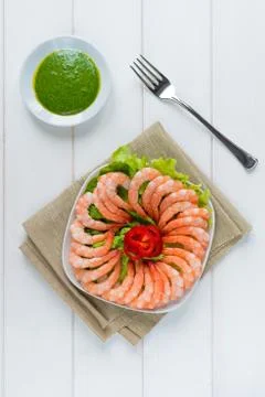 Prawn salad Stock Photos