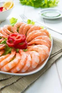 Prawn salad Stock Photos