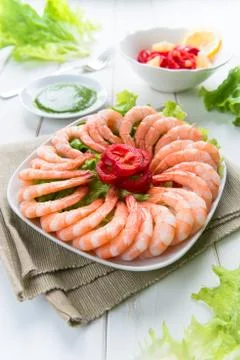 Prawn salad Stock Photos