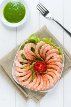 Prawn salad Stock Photos